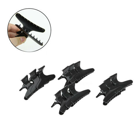 Bravehead Black Plastic Hair Clips, 1 Pcs